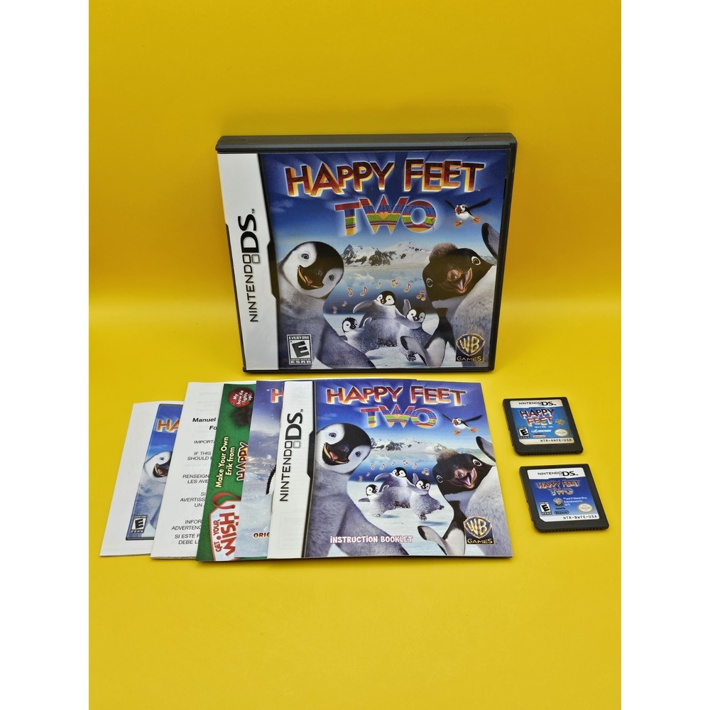 Happy Feet Two (Nintendo DS, 2011) - CIB With Manual & Happy Feet One Loose Game - Picture 1 of 5